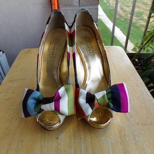 Coach Plaid Heels